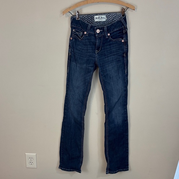 Ariat Real Denim Real Estella Boot Jeans Size 25R - Picture 1 of 15